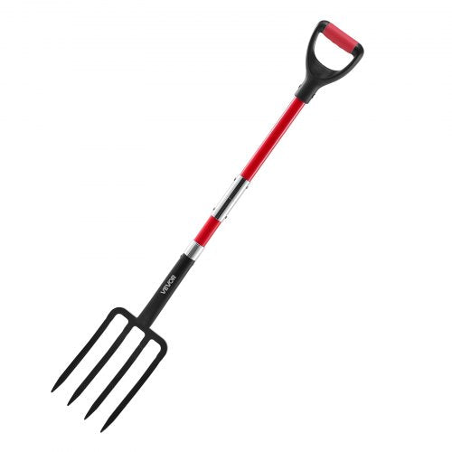 Garden Fork 4Tine Gardening Pitchfork with Fiberglass Handle 45 in Heavy