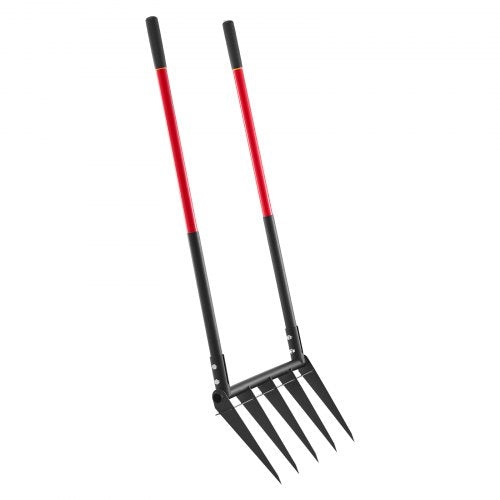 Broad Fork 5Tine Pitchfork with Dual Fiberglass Handles Heavy Duty Garden