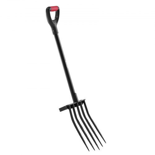 Garden Fork 5Tine Gardening Pitchfork with Metal Handle 41 in Heavy Duty