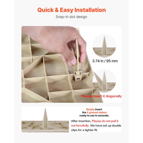 Garden Stepping Stones 4Pcs 155 x 15.5 in Decorative Stepping Stones with Stakes 1
