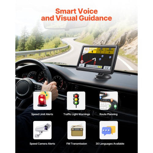 GPS Navigator for Car 7 inch Touch Screen 16GB GPS Navigation System 1