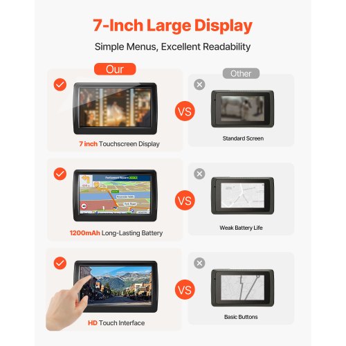 GPS Navigator for Car 7 inch Touch Screen 8GB GPS Navigation System