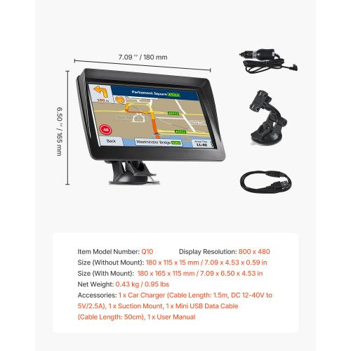 GPS Navigator for Car 7 inch Touch Screen 8GB GPS Navigation System
