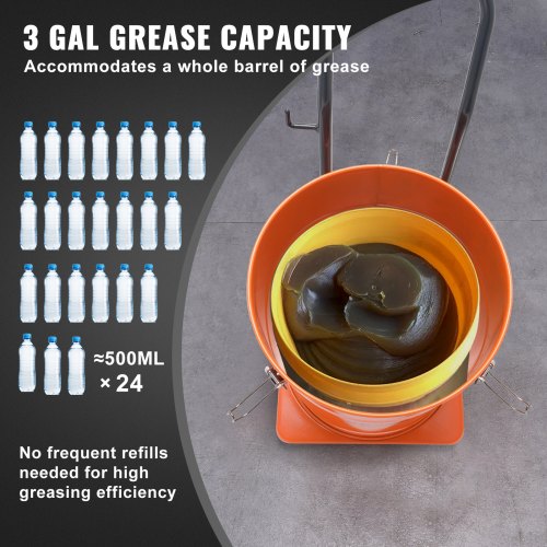 Grease Pump 10.5 Gallon 40L Air Operated Grease Pump with 13 ft High
