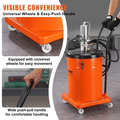 Grease Pump 10.5 Gallon 40L Air Operated Grease Pump with 13 ft High