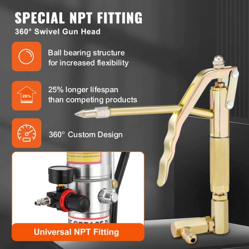 Grease Pump 5 Gallon 20L Air Operated Grease Pump with 13 ft High Pressure