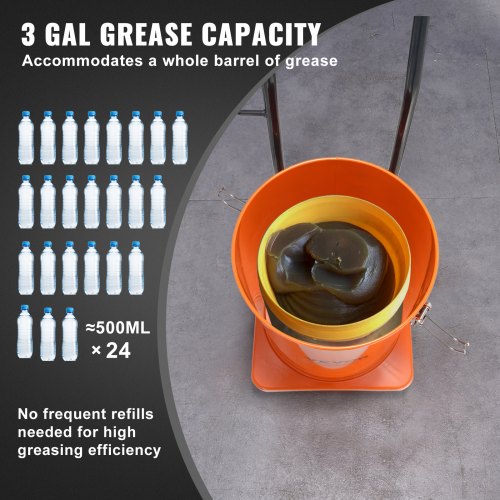 Grease Pump 5 Gallon 20L Air Operated Grease Pump with 13 ft High Pressure