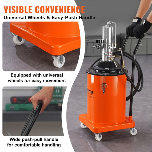 Grease Pump 5 Gallon 20L Air Operated Grease Pump with 13 ft High Pressure