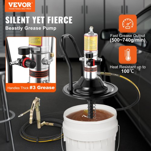 Grease Pump 501 Pressure Ratio Air Operated Grease Pump with 13 ft High