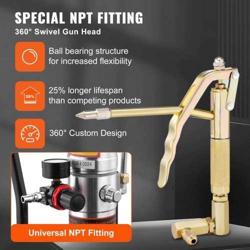 Grease Pump 501 Pressure Ratio Air Operated Grease Pump with 13 ft High