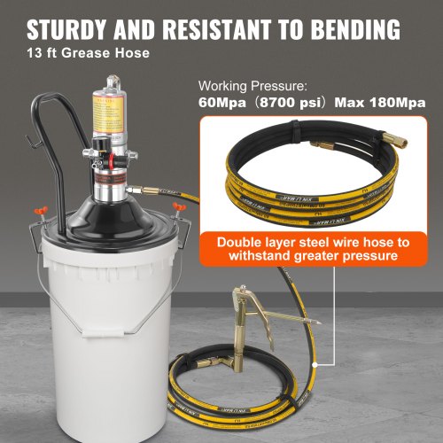 Grease Pump 501 Pressure Ratio Air Operated Grease Pump with 13 ft High