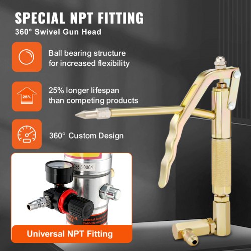 Grease Pump 501 Pressure Ratio Air Operated Grease Pump with 13 ft High