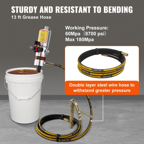 Grease Pump 501 Pressure Ratio Air Operated Grease Pump with 13 ft High