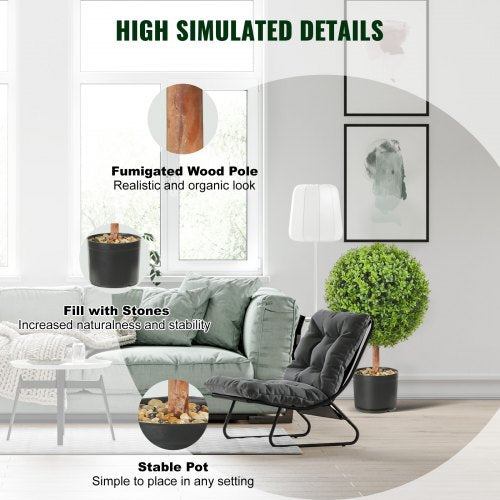 2x Artificial Boxwood Ball Ø406cm Garden Deco Boxwood in Flowerpot Ball