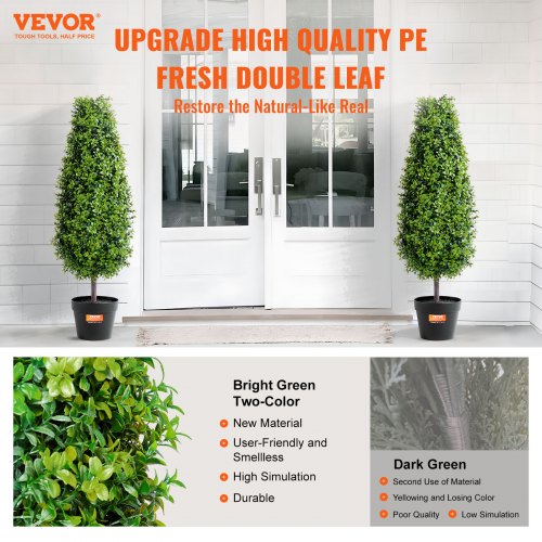 Artificial Boxwood Topiary Tree 36 inch Tall 2 Pieces Faux Topiary