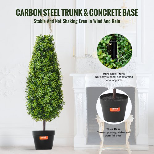 Artificial Boxwood Topiary Tree 36 inch Tall 2 Pieces Faux Topiary