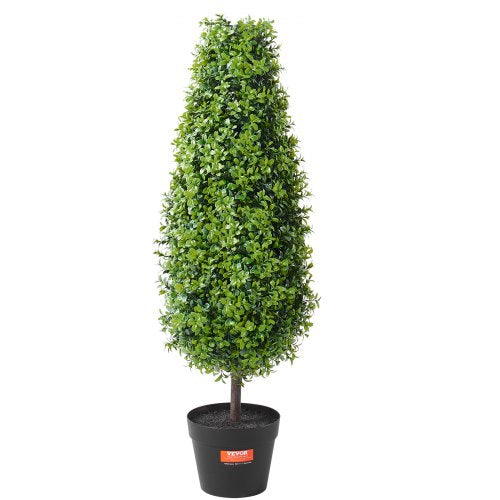 Artificial Boxwood Topiary Tree 36 inch Tall 2 Pieces Faux Topiary