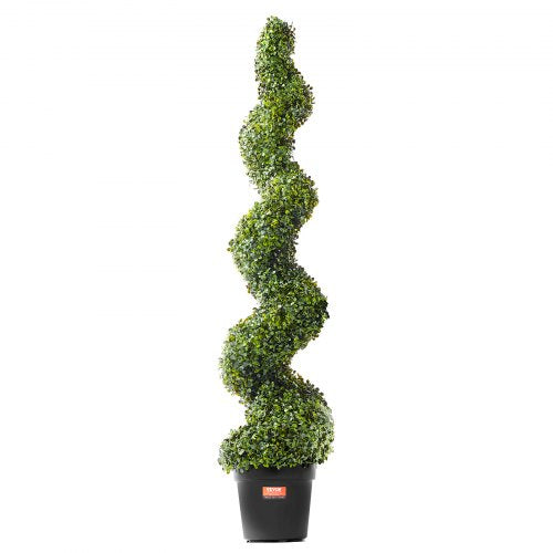 Artificial Boxwood Topiary Tree 60 inch Tall 2 Pieces Spiral Faux