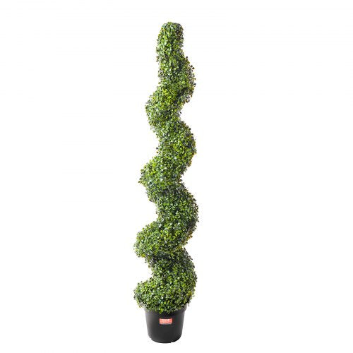 Artificial Boxwood Topiary Tree 60 inch Tall 2 Pieces Spiral Faux