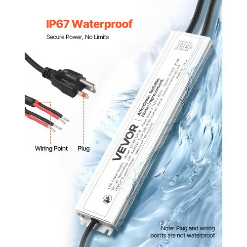 LED Driver 300 Watts 12V DC Waterproof IP67 Low Voltage Power Supply