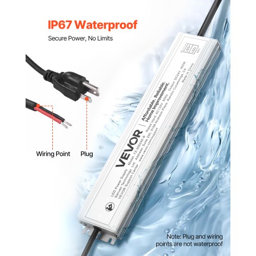 LED Driver 300 Watts 24V DC Waterproof IP67 Low Voltage Power Supply