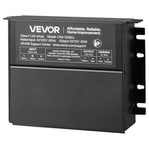 60W Dimmable LED Driver 12V TriacELVMLV AC to DC Power Supply