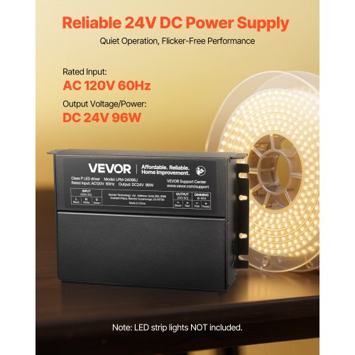 96W Dimmable LED Driver 24V TriacELVMLV AC to DC Power Supply