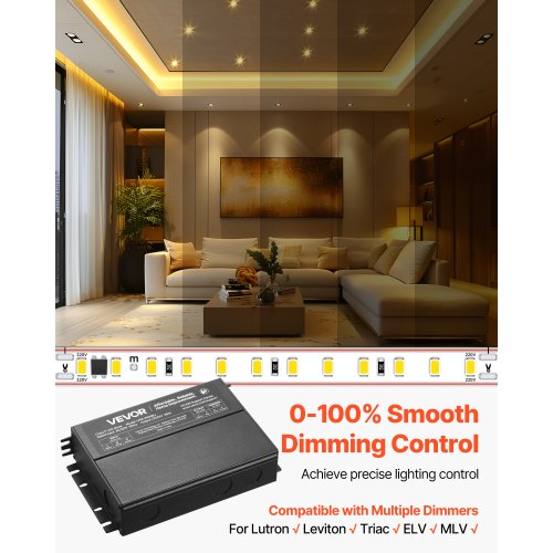 96W Dimmable LED Driver 24V TriacELVMLV AC to DC Power Supply