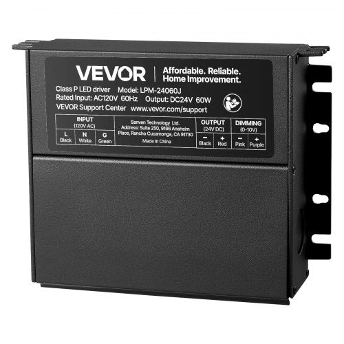 60W Dimmable LED Driver 24V TriacELVMLV AC to DC Power Supply