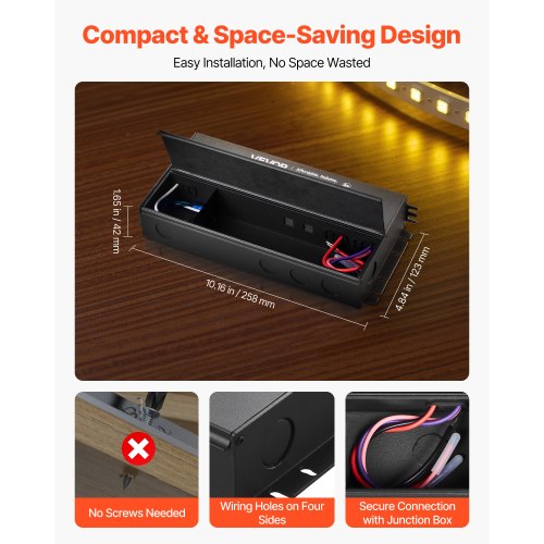 150W Dimmable LED Driver 24V TriacELVMLV AC to DC Power Supply