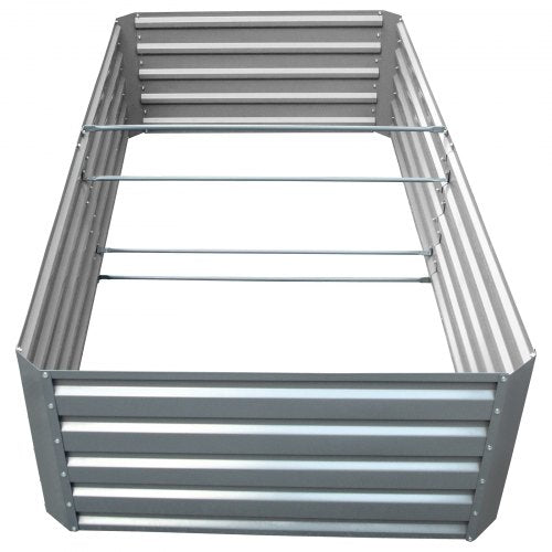 Galvanized Raised Garden Bed 80 x 40 x 19 Metal Planter Box Gray