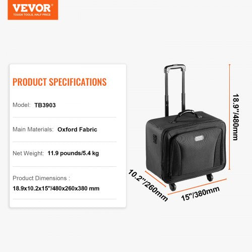 Rolling Makeup Train Case Large Storage 3 Tiers Convenient Carry With Handle