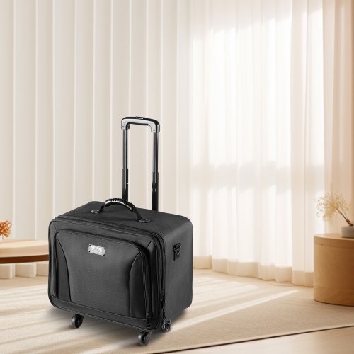 Rolling Makeup Train Case Large Storage 3 Tiers Convenient Carry With Handle