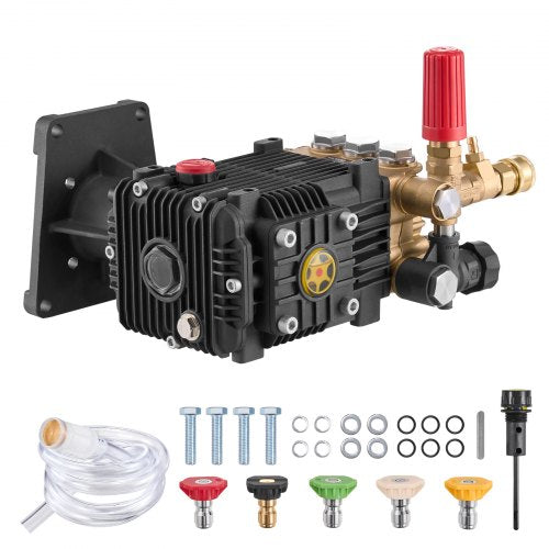 Pressure Washer Pump 1 Shaft Horizontal Triplex Plunger 4300 PSI 44GPM