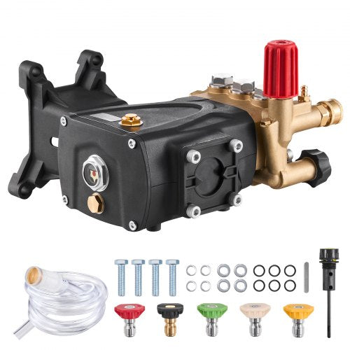 Pressure Washer Pump 1 Shaft Horizontal Triplex Plunger 4000 PSI 40GPM 1