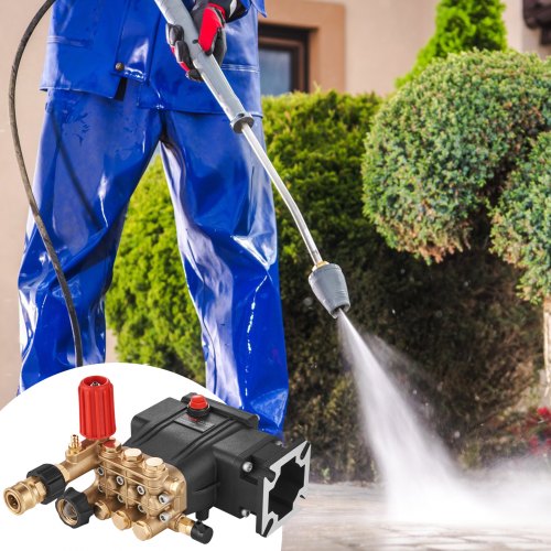 Pressure Washer Pump 34 Shaft Horizontal Triplex Plunger 3700 PSI 25