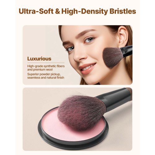9Piece Makeup Brush Set for Foundation Blending Eyeshadow Professional