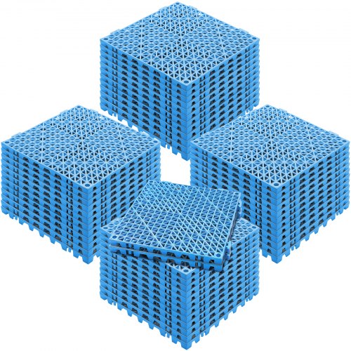 Interlocking Tile 50PCS Blue Drainage Tiles 12 x 12 Splicing Soft PVC