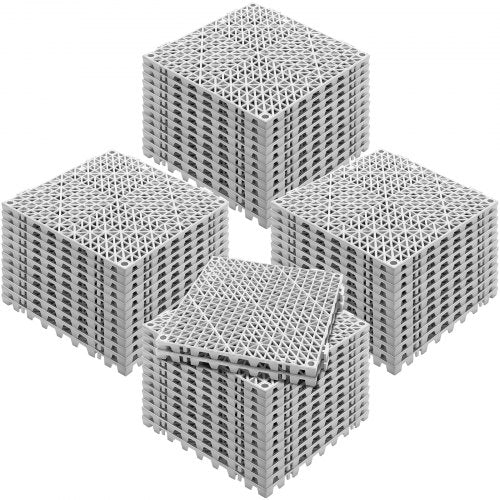 Interlocking Tile 50PCS Gray Drainage Tiles 12 x 12 Splicing Soft PVC