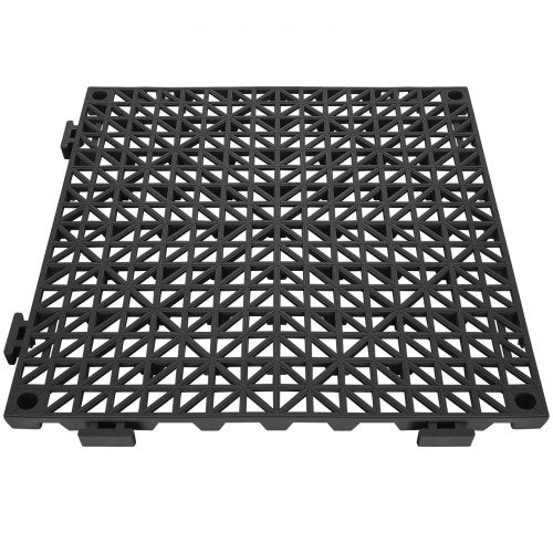 Interlocking Tile 55PCS Black Drainage Tiles 12 x 12 Splicing Soft PVC