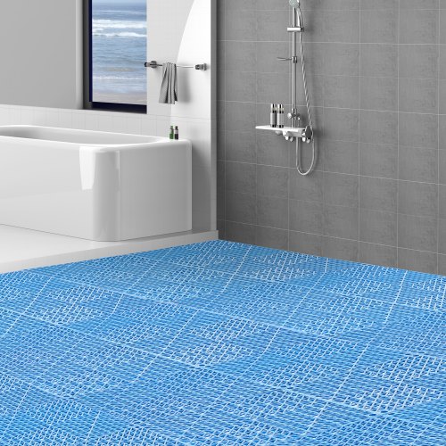 Interlocking Tile 55PCS Blue Drainage Tiles 12 x 12 Splicing Soft PVC