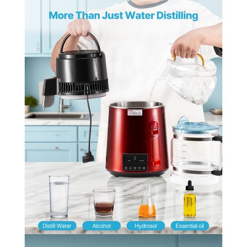 Water Distiller 4L 1.1 Gallon Pure Water Purifier Filter For Home Table