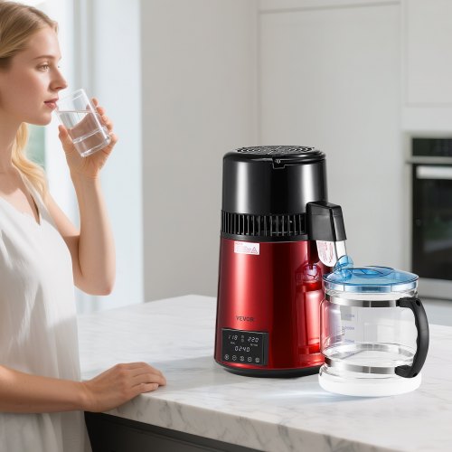 Water Distiller 4L 1.1 Gallon Pure Water Purifier Filter For Home Table