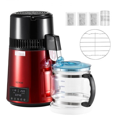 Water Distiller 4L 1.1 Gallon Pure Water Purifier Filter For Home Table
