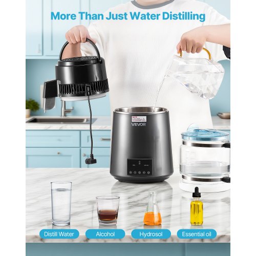 Water Distiller 4L 1.1 Gallon Pure Water Purifier Filter For Home Table 1
