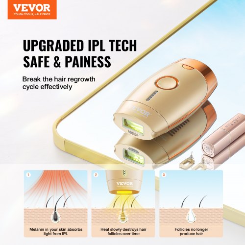 IPL Hair Removal Permanent Hair Removal for Women and Men AutoManual