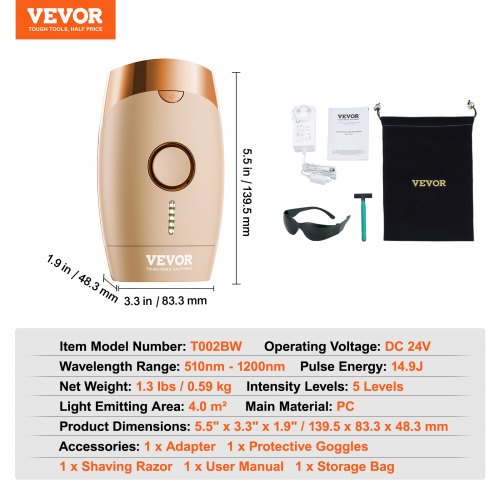IPL Hair Removal Permanent Hair Removal for Women and Men AutoManual