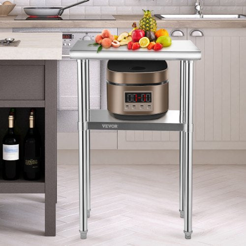 Stainless Steel Prep Table 24 x 18 x 36 Inch 600lbs Load Capacity Heavy