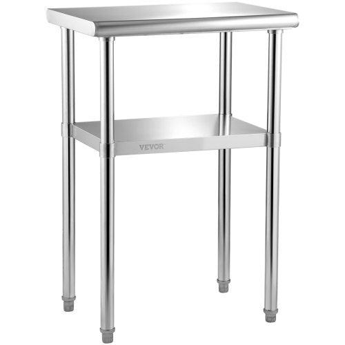 Stainless Steel Prep Table 24 x 18 x 36 Inch 600lbs Load Capacity Heavy