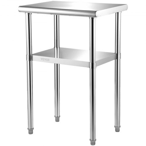 Stainless Steel Prep Table 24 x 18 x 36 Inch 600lbs Load Capacity Heavy
